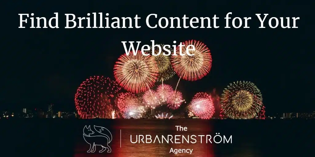 How to find content for a website
