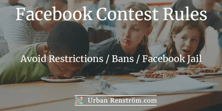 Instagram / Facebook Competition Rules and Regulations to Stay out of Facebook Jail